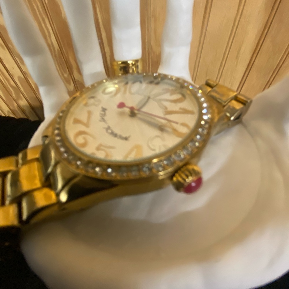 Betsy Johnson Gold Tone Boyfriend Watch - Picture 7 of 7